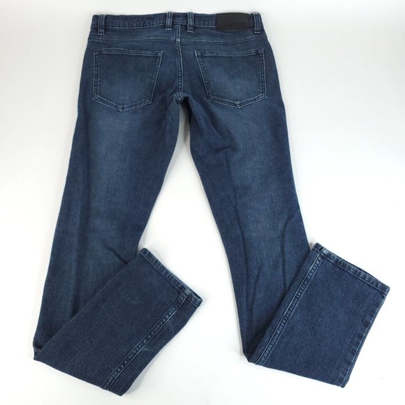 Rude Jeans Mens 30 x 32 Super Skinny Dark Washed Blue Stretch Denim - Picture 8 of 11